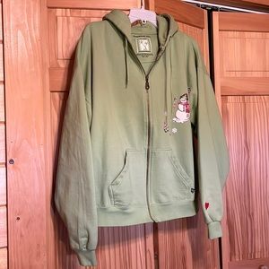 Zip sweatshirt with snowman